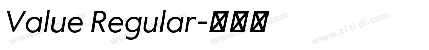 Value Regular字体转换